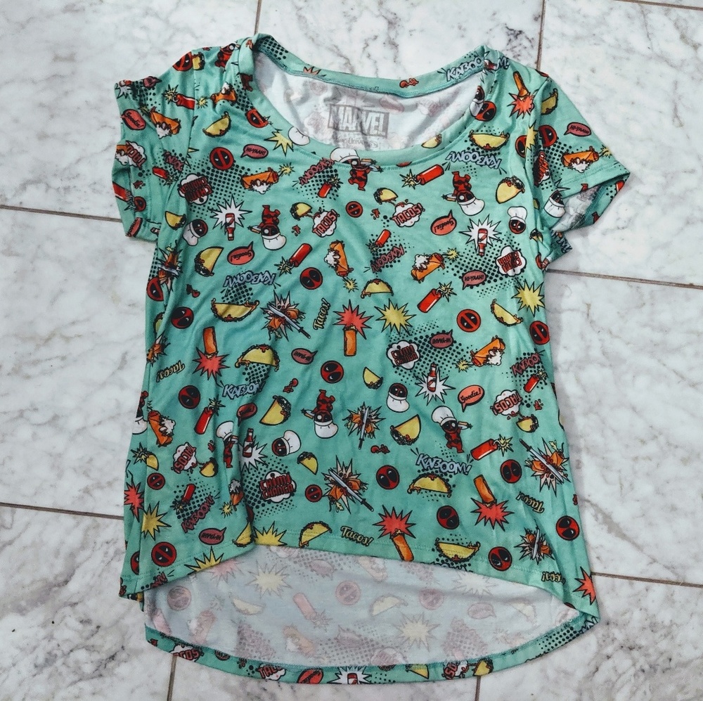 Marvel - Deadpool Pajama Top NWOT